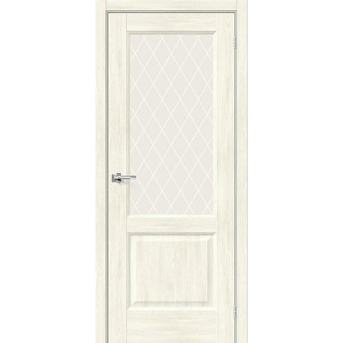 Дверь межкомнатная Браво 33 цвет Белое дерево White Сrystal
