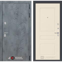 Металлическая входная дверь Лабиринт модель Бетон 03 софт крем