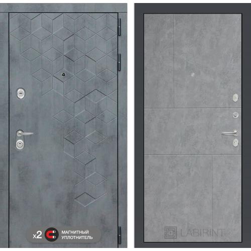 Металлическая входная дверь Лабиринт модель Бетон 21 бетон светлый