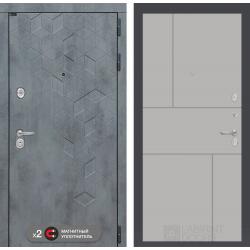 Металлическая входная дверь Лабиринт модель Бетон 21 софт серый