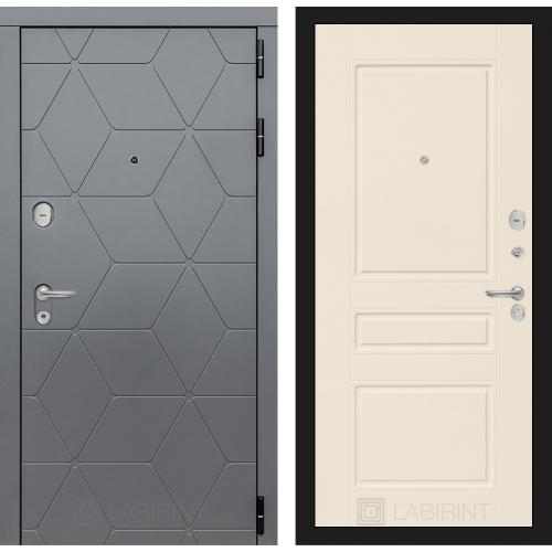 Металлическая входная дверь Лабиринт модель Космо 03 софт крем