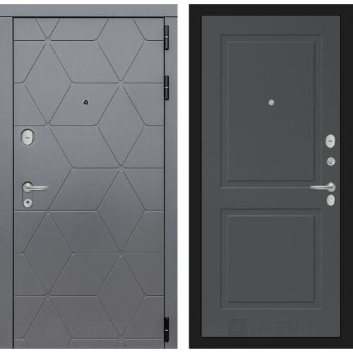 Металлическая входная дверь Лабиринт модель Космо 11 софт графит