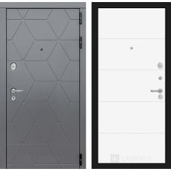 Металлическая входная дверь Лабиринт модель Космо 13 софт белый