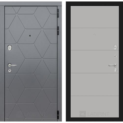 Металлическая входная дверь Лабиринт модель Космо 13 софт серый