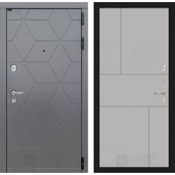 Металлическая входная дверь Лабиринт модель Космо 21 софт серый