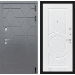 Металлическая входная дверь Лабиринт модель Космо 23 софт белый