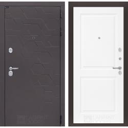 Металлическая входная дверь Лабиринт модель Смоки 11 софт белый