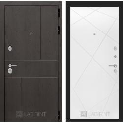 Металлическая входная дверь Лабиринт модель Урбан 24 софт белый