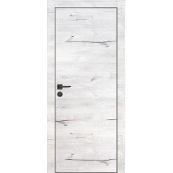 Дверь межкомнатная Profilo Porte PX 1 цвет Дуб арктик черная алюминиевая с 4 сторон