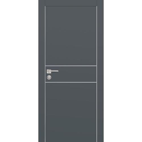 Дверь межкомнатная Profilo Porte PX 15 цвет Графит кромка алюминиевая с 2 сторон