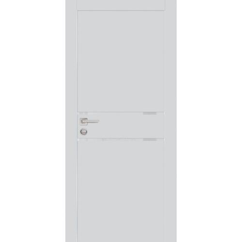 Дверь межкомнатная Profilo Porte PX 18 цвет Агат алюминиевая с 2 сторон, вставки стекло серое