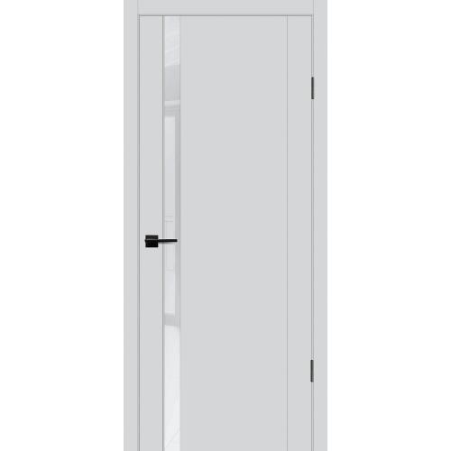 Дверь межкомнатная Profilo Porte  P 8 цвет Белый кромка abs с 2 сторон,вставка стекло